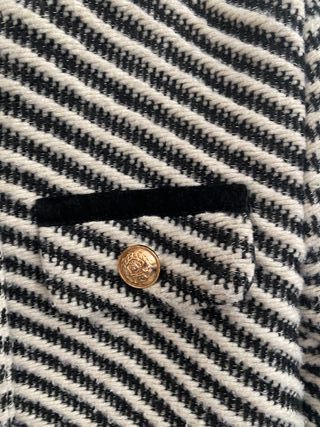 Giacca vintage donna righe bianche e nere