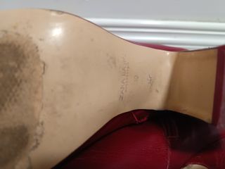 Botines piel natural granates Zara T 38