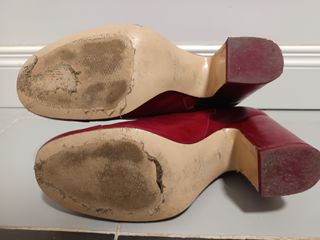 Botines piel natural granates Zara T 38