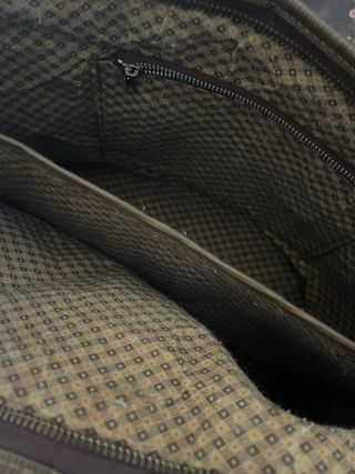 Borsa in stoffa vintage marrone e oro