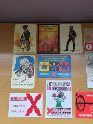 Calendarios y pegatinas carlistas