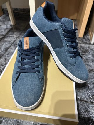 Zapatillas Polinesia Hombre Azul Marrón