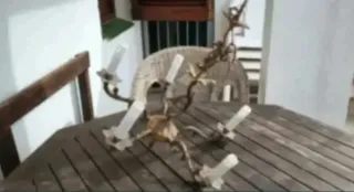 lampara antigua de bronce y latón tiene 5 brazos