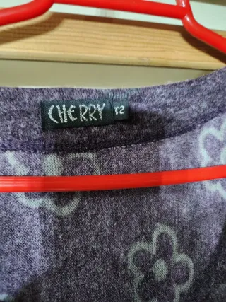 Vestido Cherry estampado gatos talla L