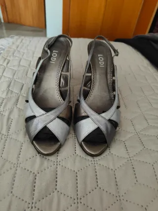 Zapatos de fiesta LODI oro y plata