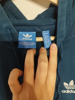 Adidas Full Zip Hoodie Blue Size M