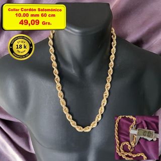 Cordones Salomónicos Oro 18K Grosores Grandes