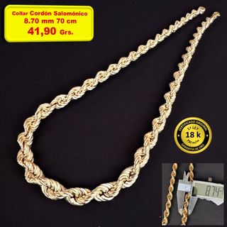 Cordones Salomónicos Oro 18K Grosores Grandes