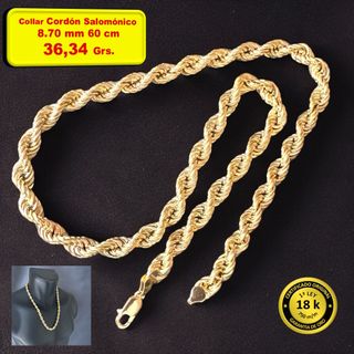 Cordones Salomónicos Oro 18K Grosores Grandes
