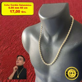 Cordones Salomónicos Oro 18K Grosores Grandes