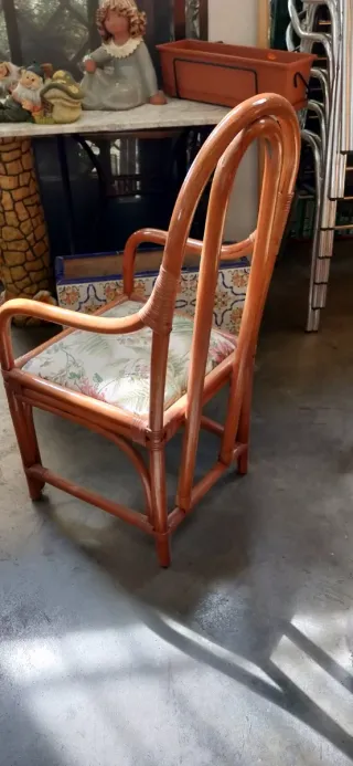 Silla de bambú Flores