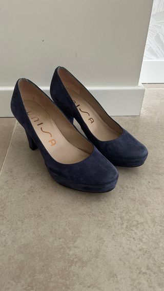 Zapatos Unisa Ante Azul Talla 36