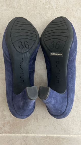 Zapatos Unisa Ante Azul Talla 36