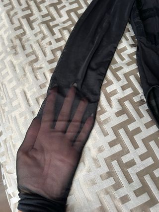 Body Tulle Nero Serpente Velluto