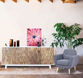 Poltrona in Tessuto Scandinava Grigio Scuro 86Cm