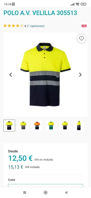 Polo de trabajo reflectante