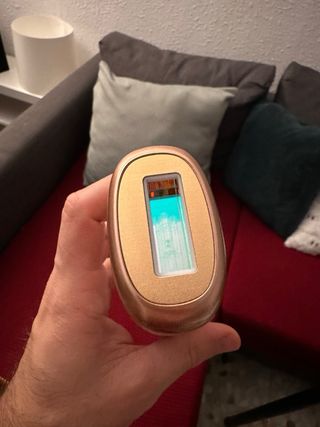 Depiladora IPL Rosa y Blanca