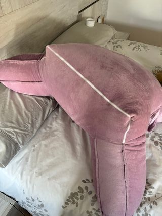 Cojín lectura XL terciopelo rosa