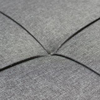 Divano Letto Penisola Tessuto Grigio Scuro 210 cm