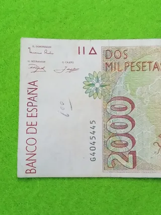 Billete 2000 Pesetas España 1992.
