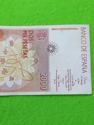 Billete 2000 Pesetas España 1992.