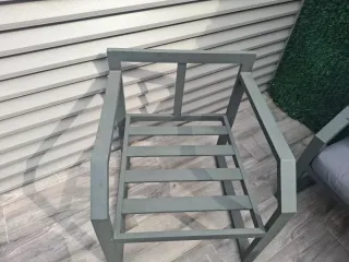 Conjunto Mesa y Sillones Jardín Gris