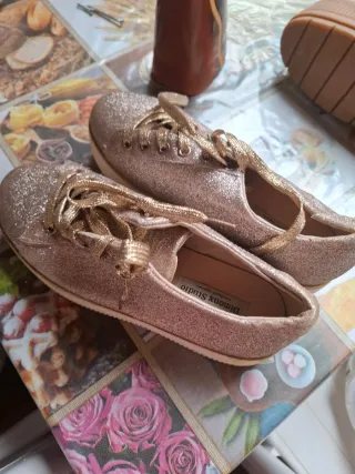 Zapatillas Dimonx Studio Glitter Doradas
