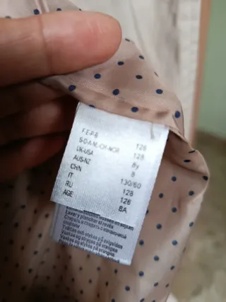 Abrigo trench niña La Redoute 7-8 años