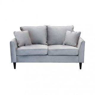 Divano a 2 posti in Velluto Moderno Color Tortora