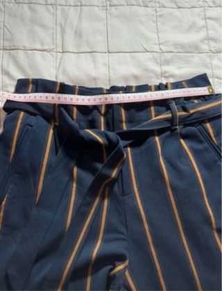 Pantaloni a righe blu e marrone di Zara