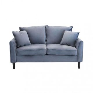 Divano a 2 posti in Velluto Moderno Grigio Scuro