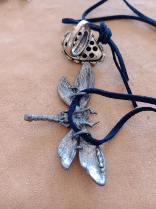 Conjunto Bisutería Vintage libélula y Anillo