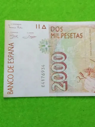 Billete 2000 Pesetas España 1992