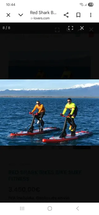 Bicicleta Acuática Red Shark Inflable