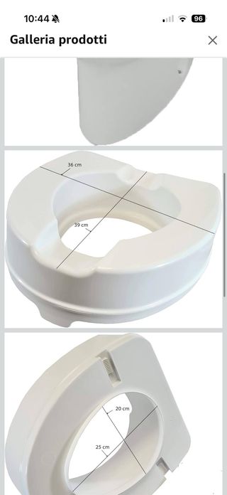 Alza water WC tondi nuovo imballato