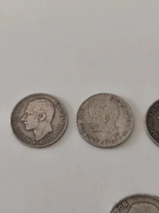 Lote 9 Monedas Españolas de Plata.