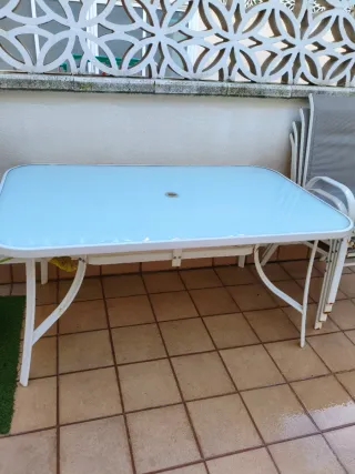 Mesa de jardín con 6 sillas