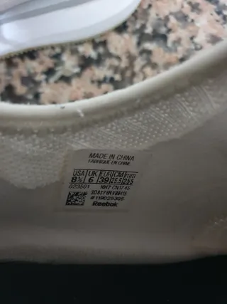 Zapatillas Reebok Talla 39 Blancas tipo calcetín