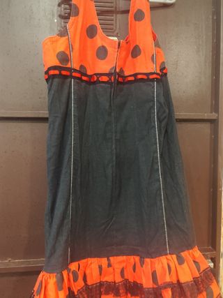 Vestido Flamenca Negro y Rojo