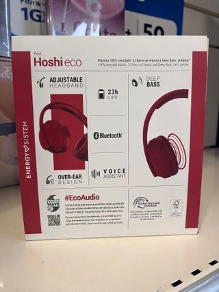 Auriculares Energy Sistem Hoshi Eco Rojos