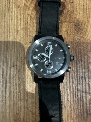 Reloj Nixon The Ride Black. Piel.