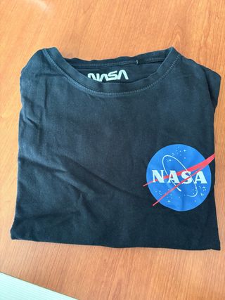 Camiseta NASA Hombre Negra