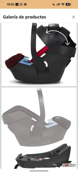 Portabebé Cybex Aton Silver