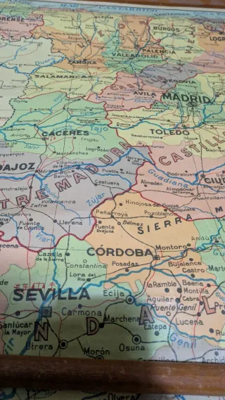 Mapa Político España Escolar 1962