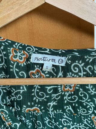 Vestido verde estampado floral