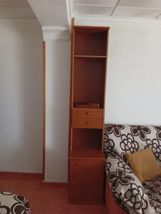 Mueble modular madera y cristal