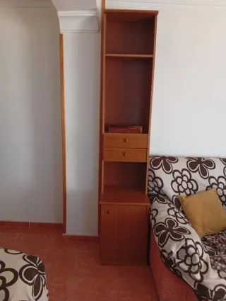 Mueble modular madera y cristal