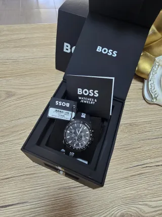 Reloj Hugo Boss Cronógrafo Negro y plateado