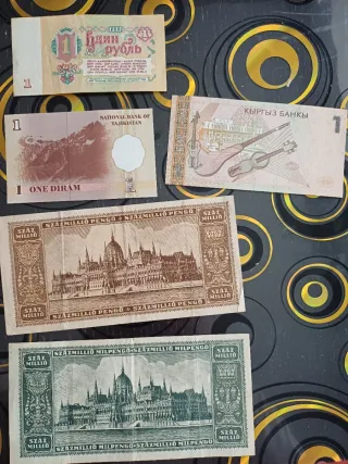 Lotto monete e banconote vintage