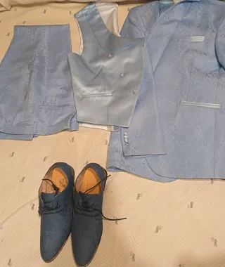 Vestido azul número zapatos 37..bien cuidado